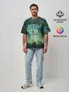 Мужская футболка оверсайз / ПРИРОДА МОЙ ХРАМ