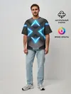 Мужская футболка оверсайз / НЕОНОВЫЕ СТРЕЛКИ 3D