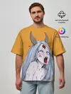 Мужская футболка оверсайз / Ahegao Kaguya