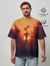 Мужская футболка оверсайз / СИРЕНОГОЛОВЫЙ ORANGE