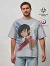 Мужская футболка оверсайз / Logo and Mikasa