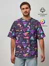 Мужская футболка оверсайз / Vaporwave art