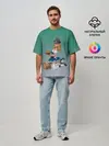 Мужская футболка оверсайз / официантка горшок золота