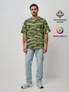 Мужская футболка оверсайз / Камуфляж с крокодилами