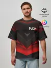 Мужская футболка оверсайз / MASS EFFECT N7