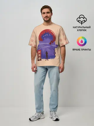 Мужская футболка оверсайз / Фушигуро Мегуми Магическая битва