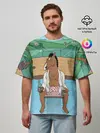 Мужская футболка оверсайз / Конь БоДжек