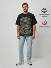 Мужская футболка оверсайз / Золотой лев