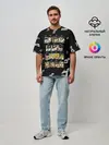 Мужская футболка оверсайз / Джоджо герои цветные