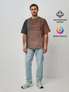 Мужская футболка оверсайз / Текстура Кожи