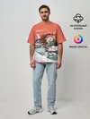 Мужская футболка оверсайз / BORN TO SKI