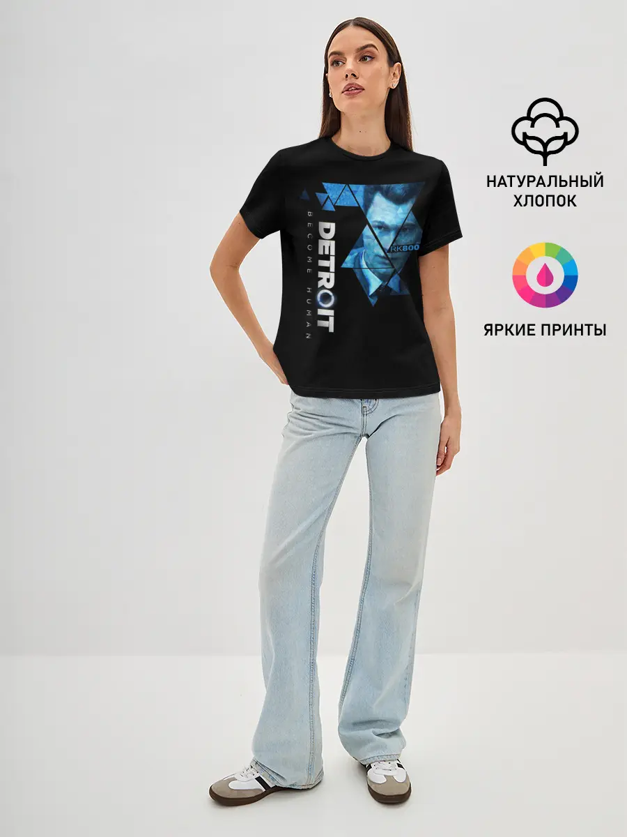 Женская базовая футболка / Detroit become human