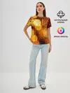 Женская базовая футболка / Дождик золотой