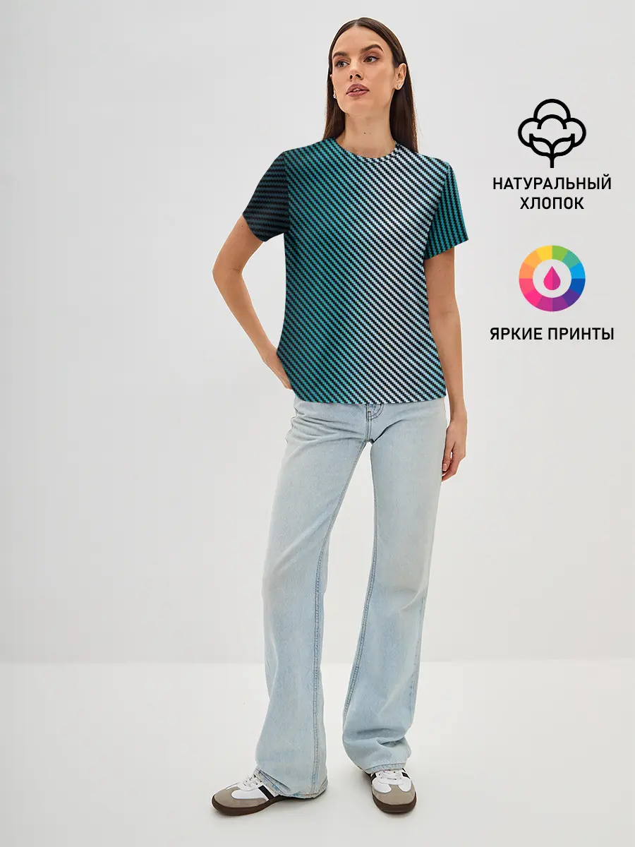 Женская базовая футболка / Carbon Blue