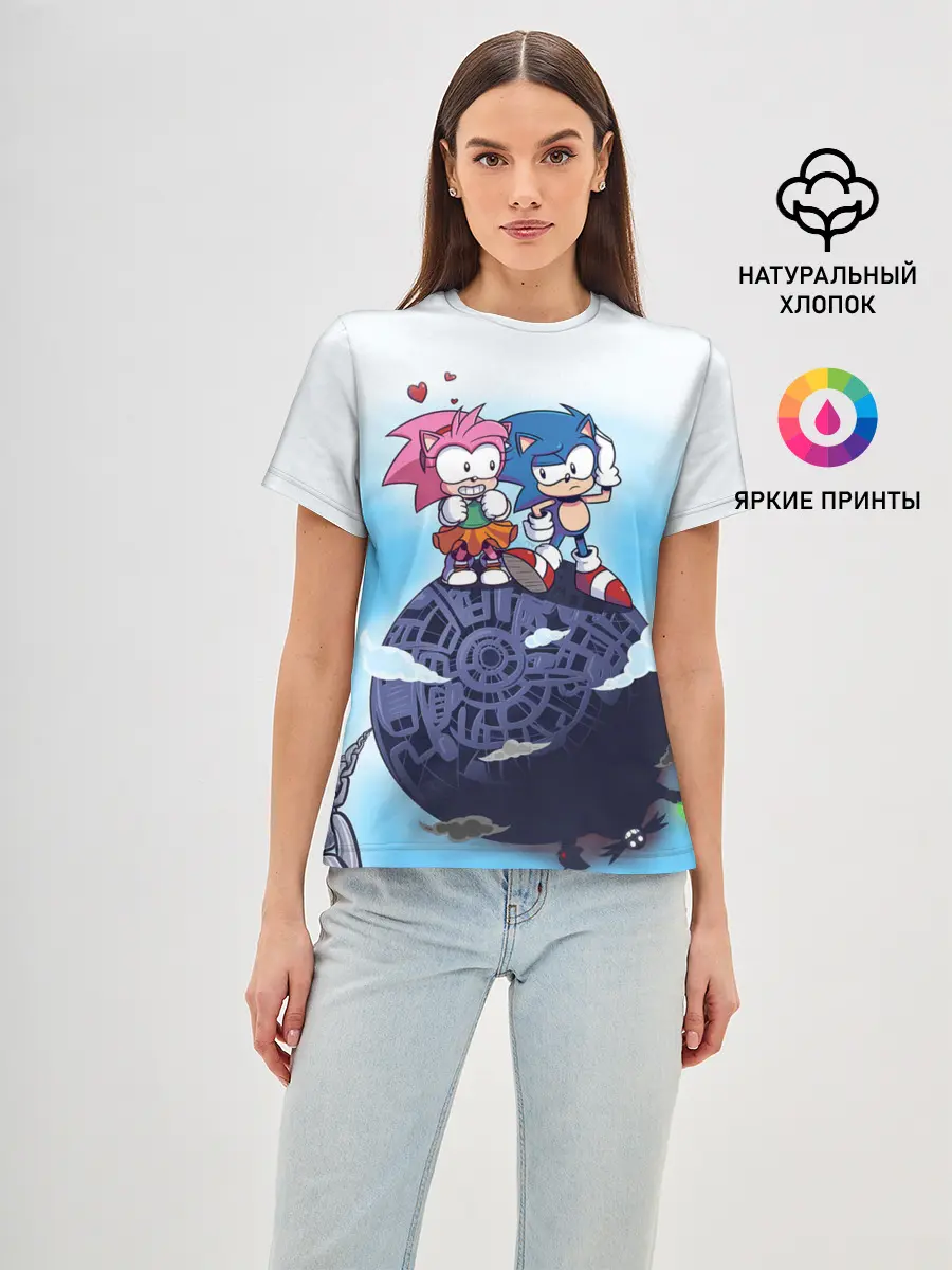 Женская базовая футболка / SONIC | AMY ROSE (Z)