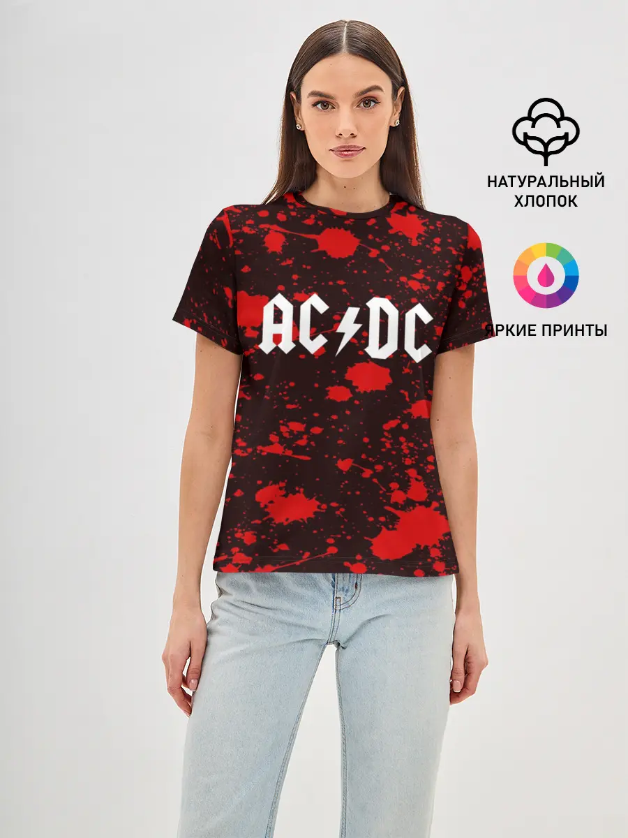 Женская базовая футболка / AC DC