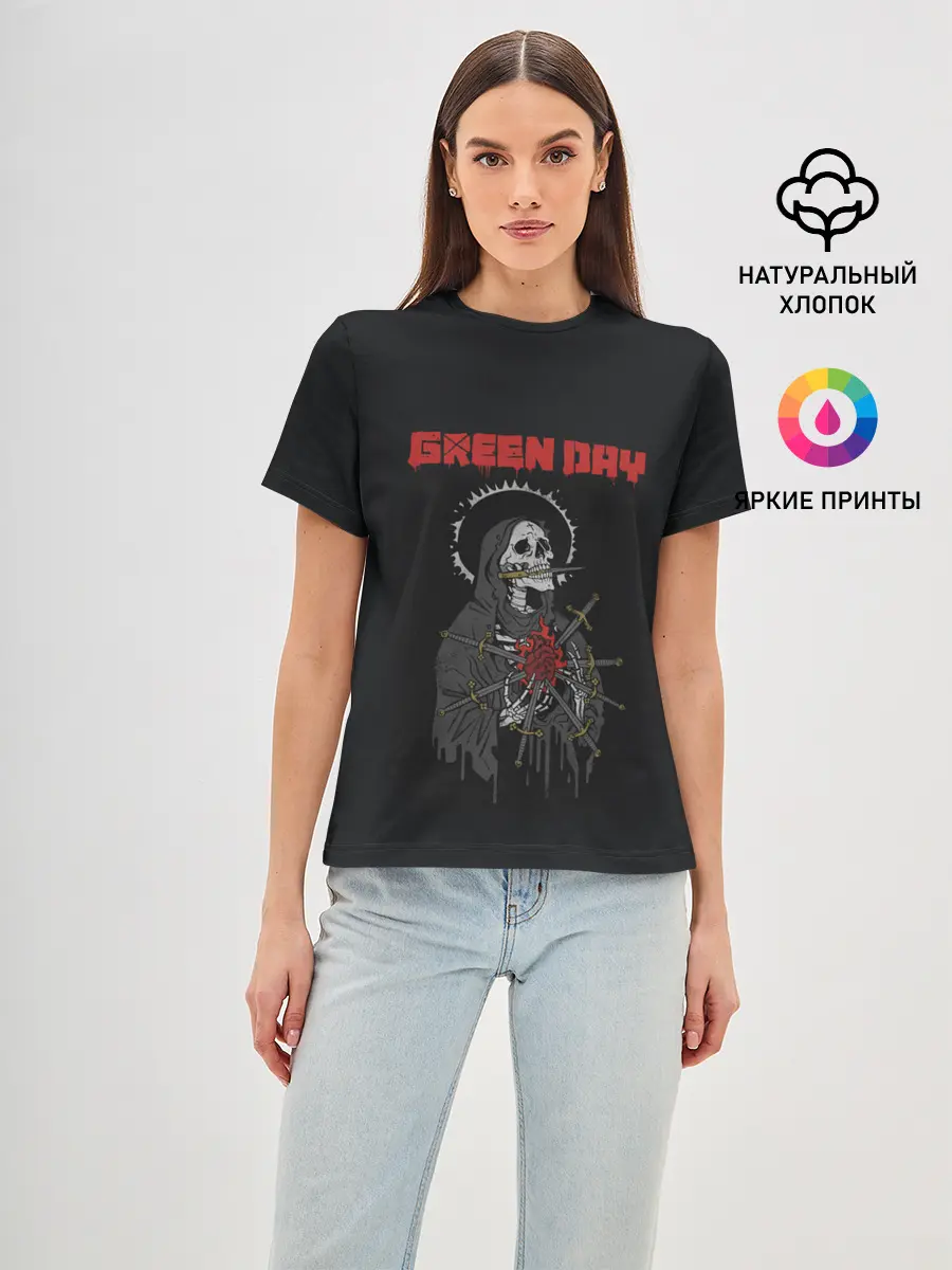 Женская базовая футболка / GreenDay | ГринДей | Poster (Z)