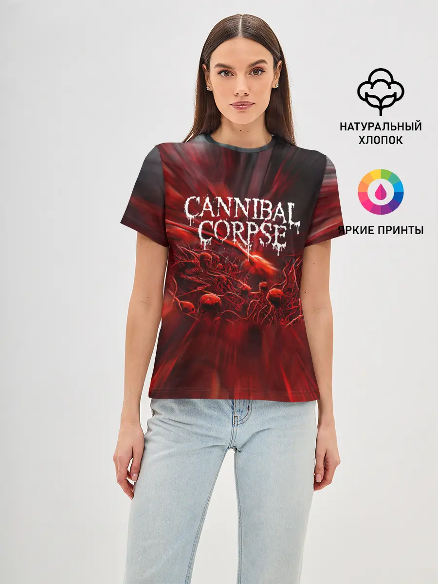 Женская базовая футболка / Blood Cannibal Corpse | Труп Каннибала