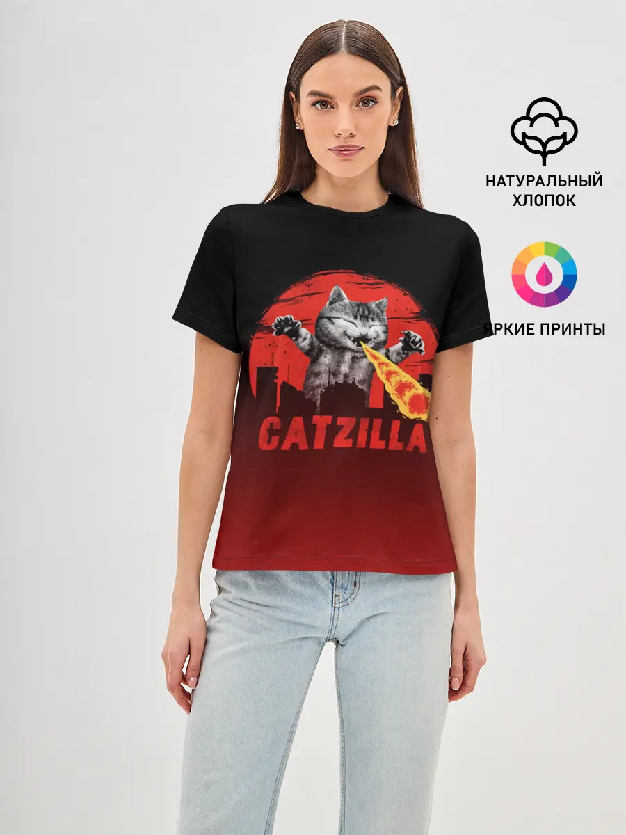Женская базовая футболка / CATZILLA | КЭТЗИЛЛА