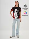 Женская базовая футболка / MONOKUMA В ПЛАМЕНИ / МОНОКУМА