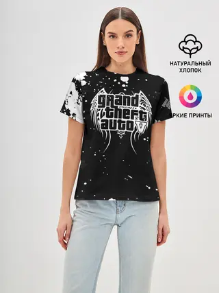 Женская базовая футболка / Grand Theft Auto крылья
