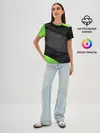 Женская базовая футболка / Green / Black