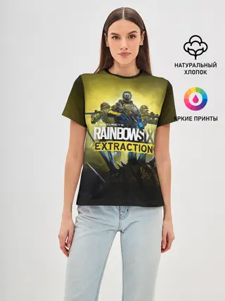 Женская базовая футболка / Rainbow Six Extraction / Радуга 6 Эвакуация