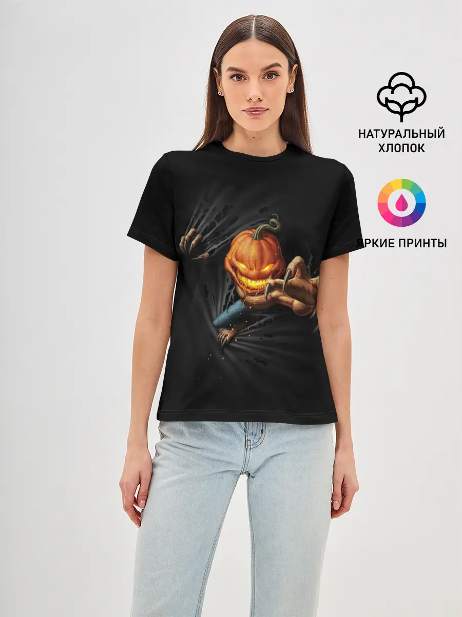 Женская базовая футболка / Jack Skellington