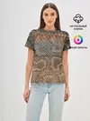 Женская базовая футболка / Snake skin