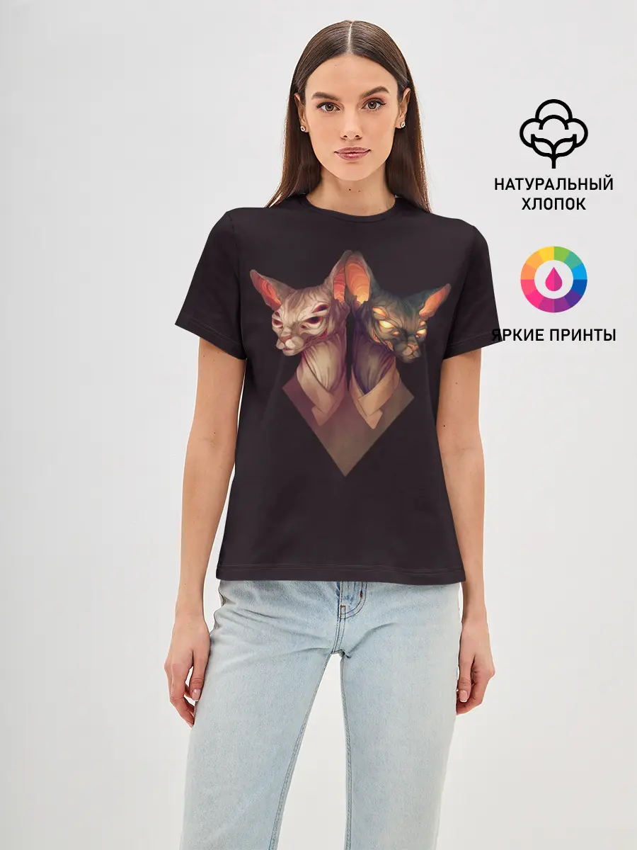 Женская базовая футболка / Mystical Sphinxes