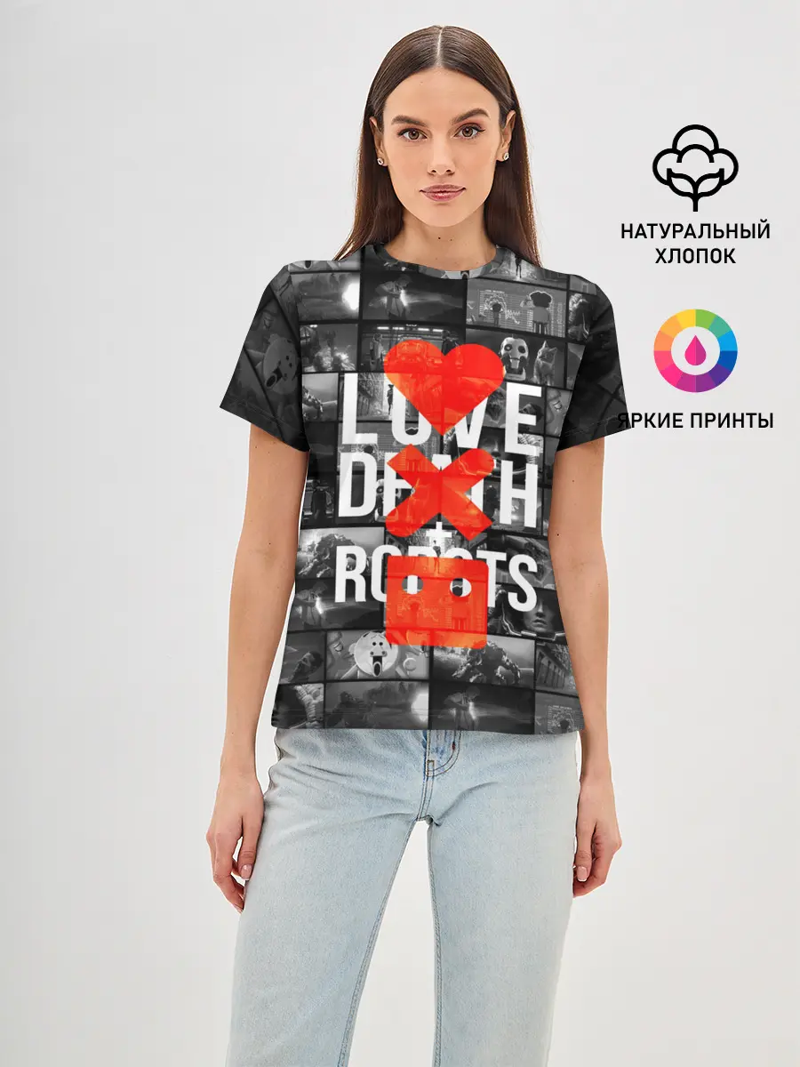 Женская базовая футболка / LOVE DEATH ROBOTS