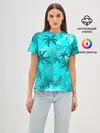 Женская базовая футболка / НЕОНОВЫЕ ПАЛЬМЫ