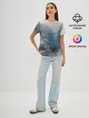 Женская базовая футболка / Зимний пейзаж картина маслом