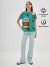 Женская базовая футболка / Я ЛЮБЛЮ КОФЕ | I LOVE COFFEE