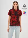 Женская базовая футболка / RED MILITARY | КРАСНЫЙ КАМУФЛЯЖ