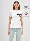 Женская базовая футболка / Marshmello (Спина)