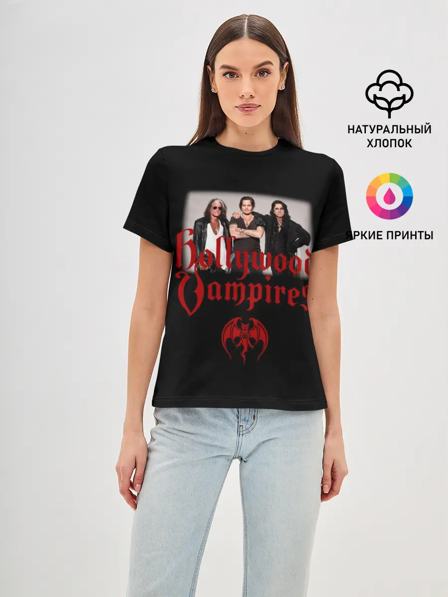 Женская базовая футболка / Hollywood Vampires