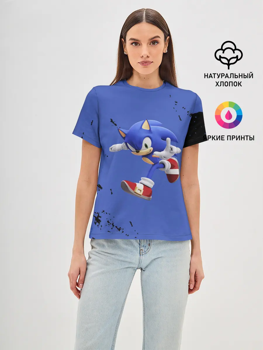 Женская базовая футболка / sonic