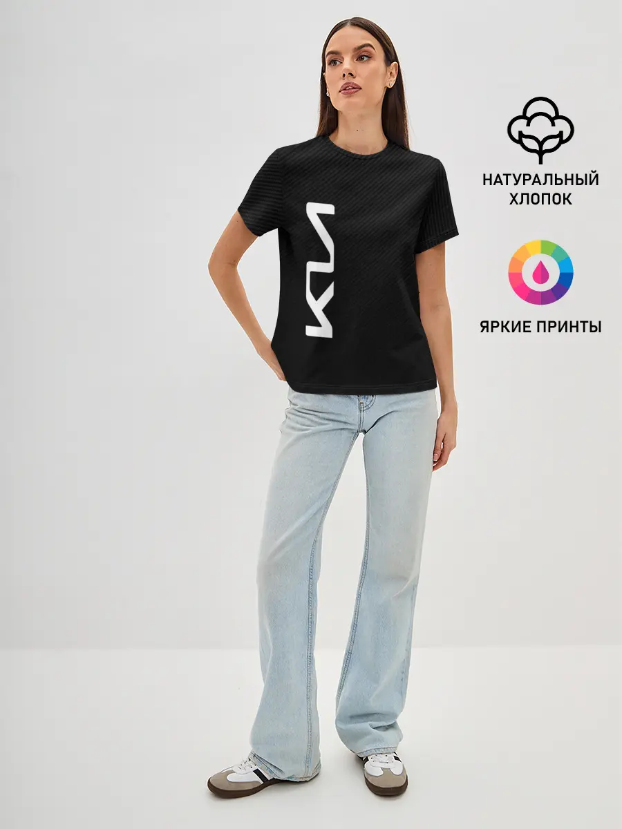 Женская базовая футболка / KIA CARBONE | КИА КАРБОН | LOGO (Z)