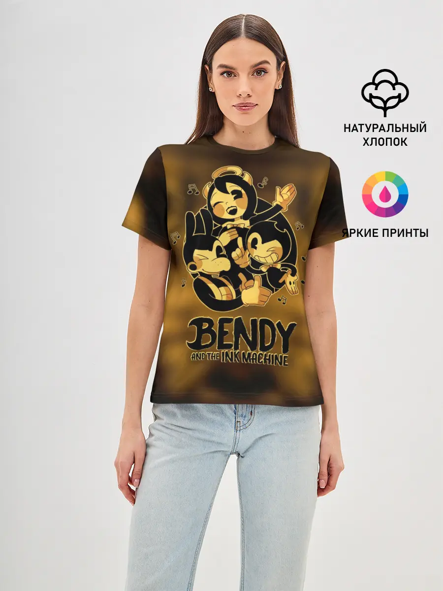 Женская базовая футболка / Bendy and the ink machine (32)