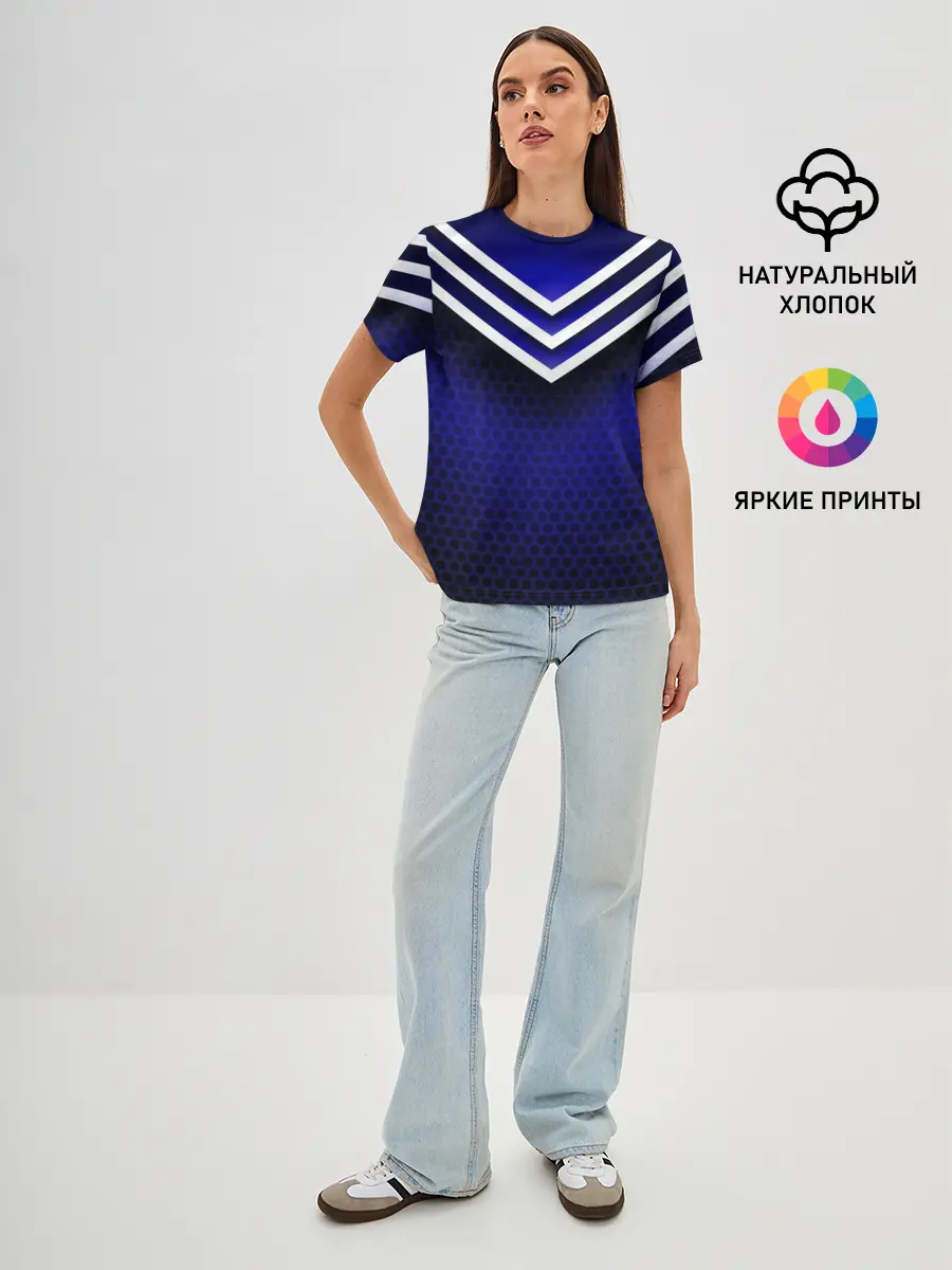 Женская базовая футболка / Sport blue style