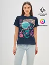 Женская базовая футболка / mysterio cat 3d