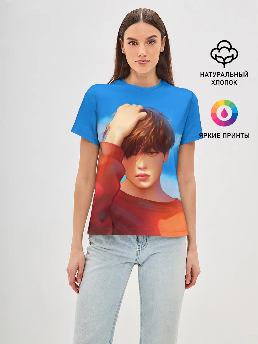 Женская базовая футболка / Park Jimin Art