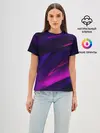 Женская базовая футболка / GEOMETRY STRIPES NEON