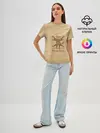 Женская базовая футболка / Кот Да Винчи