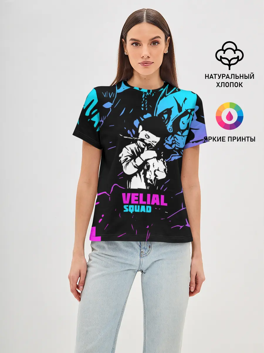 Женская базовая футболка / Velial Squad neon