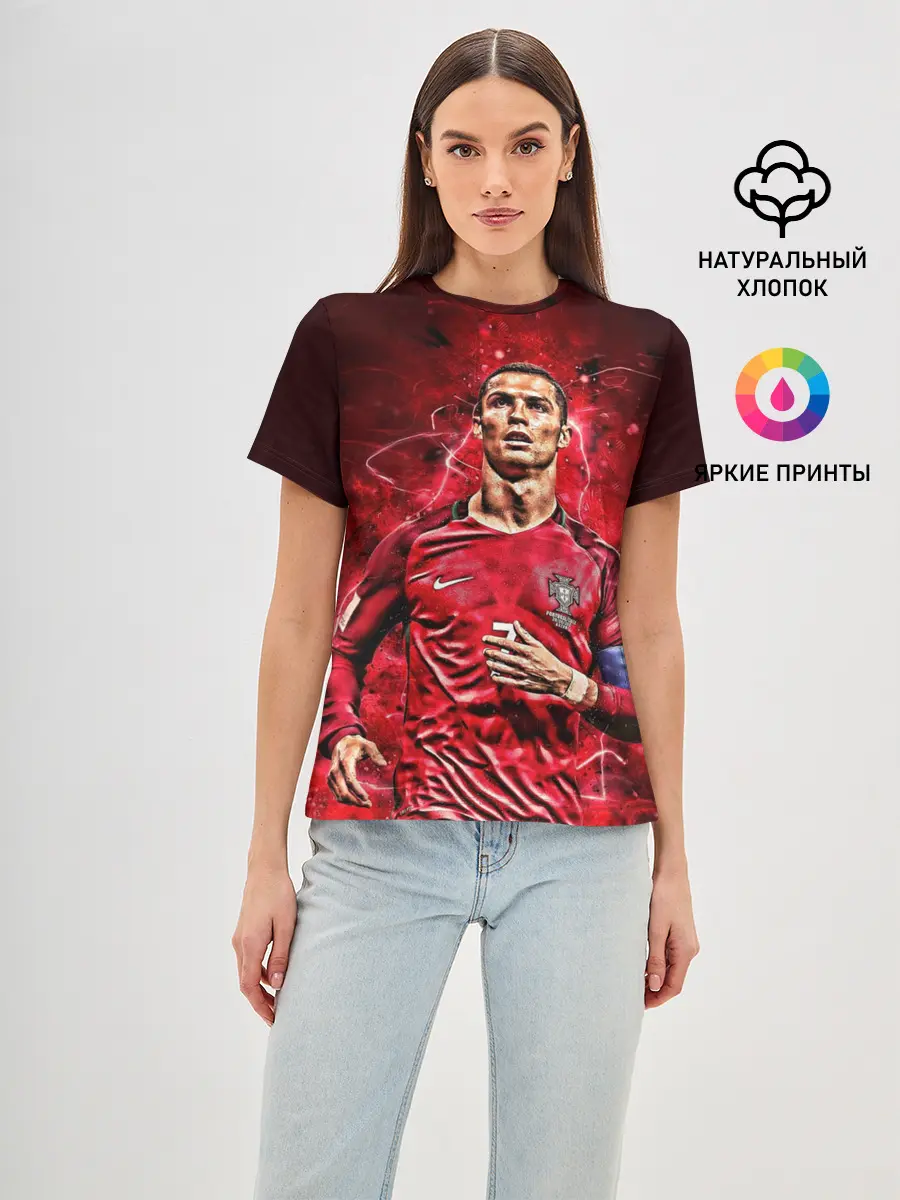 Женская базовая футболка / Cristiano Ronaldo