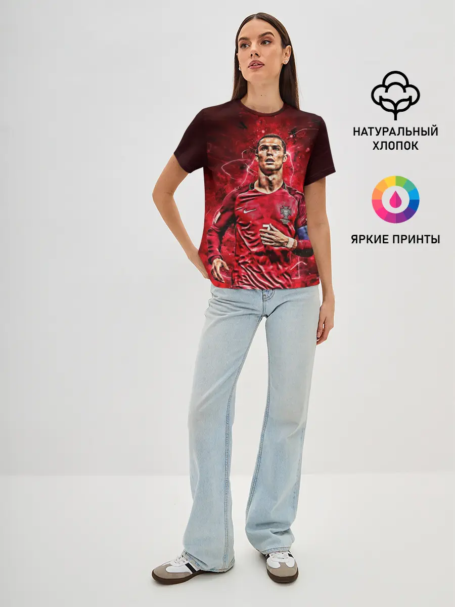 Женская базовая футболка / Cristiano Ronaldo