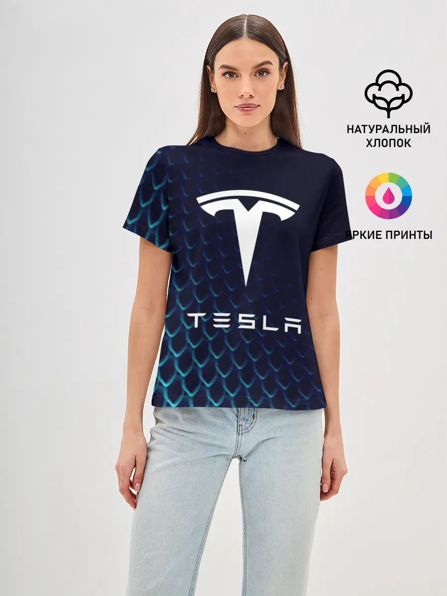Женская базовая футболка / Tesla Motors