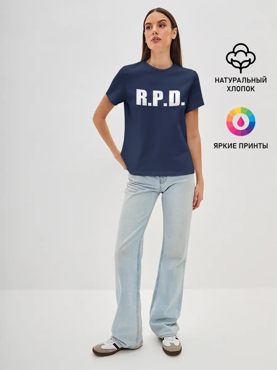 Женская базовая футболка / R.P.D. LEON S.KENNEDY